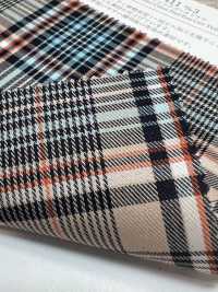 KYC411-D3 T/C Filato Tinto In Filo Check Gold Care[Tessile / Tessuto] Uni Textile(Komon Studio) Sottofoto