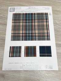 KYC411-D3 T/C Filato Tinto In Filo Check Gold Care[Tessile / Tessuto] Uni Textile(Komon Studio) Sottofoto