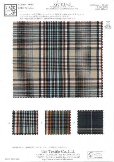 KYC411-D3 Quadri tinti in filo T/C Gold Care