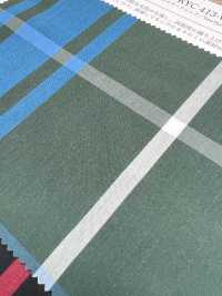 KYC413-W-D1 Tessuto Per Macchina Da Scrivere Tinto In Filo T/C, A Quadri[Tessile / Tessuto] Uni Textile(Komon Studio) Sottofoto