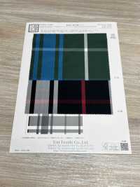 KYC413-W-D1 Tessuto Per Macchina Da Scrivere Tinto In Filo T/C, A Quadri[Tessile / Tessuto] Uni Textile(Komon Studio) Sottofoto