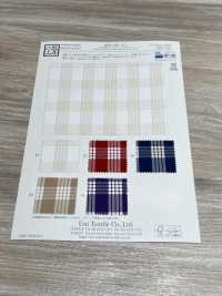 KYC421-D1 T/C Filato Tinto Paraca Check Gold Care[Tessile / Tessuto] Uni Textile(Komon Studio) Sottofoto