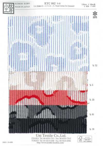 KYC842-D8 Jacquard tagliato tinto in filo T/C