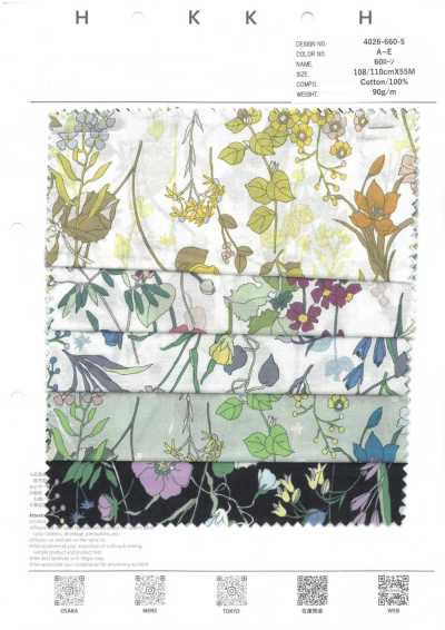 4026-660-5 Floreale in filato Lawn 60