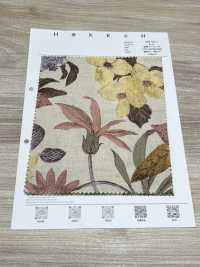 1026-705-1 Telaio In Lino Con Fiori Incisi[Tessile / Tessuto] HOKKOH Sottofoto