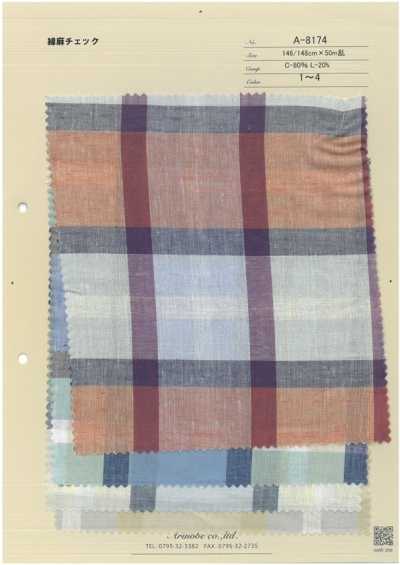 A-8174 Quadri in cotone e lino