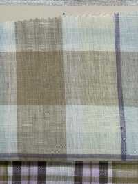 A-5108 100% Lino, Motivo A Quadri Madras[Tessile / Tessuto] ARINOBE Sottofoto