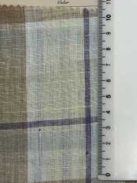 A-5108 100% Lino, Motivo A Quadri Madras[Tessile / Tessuto] ARINOBE Sottofoto