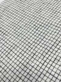 HK800 Spilla In Cotone E Lino Niigata, Enshu Nada (Bianco X Nero)[Tessile / Tessuto] KOYAMA Sottofoto