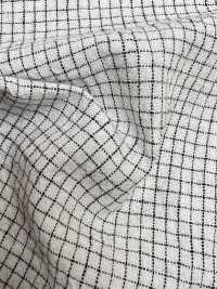 HK800 Spilla In Cotone E Lino Niigata, Enshu Nada (Bianco X Nero)[Tessile / Tessuto] KOYAMA Sottofoto