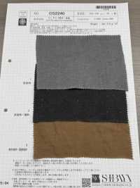 OS2240 Canapa/C Gabardina Tannino Di Cachi, Tintura Al Carbone[Tessile / Tessuto] SHIBAYA Sottofoto