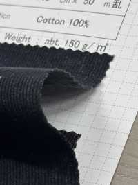 SBA8169 Velluto A Coste Nero Solforato Tinto In Filo[Tessile / Tessuto] SHIBAYA Sottofoto