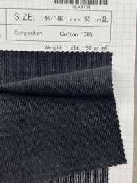 SBA8169 Velluto A Coste Nero Solforato Tinto In Filo[Tessile / Tessuto] SHIBAYA Sottofoto
