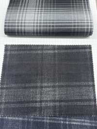 SBA8169 Velluto A Coste Nero Solforato Tinto In Filo[Tessile / Tessuto] SHIBAYA Sottofoto