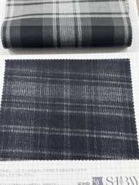 SBA8169 Velluto A Coste Nero Solforato Tinto In Filo[Tessile / Tessuto] SHIBAYA Sottofoto