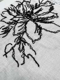 KCL524-D681 Ricamo Su Tela Di Lino E Rayon[Tessile / Tessuto] Uni Textile(Komon Studio) Sottofoto
