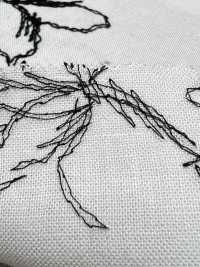KCL524-D681 Ricamo Su Tela Di Lino E Rayon[Tessile / Tessuto] Uni Textile(Komon Studio) Sottofoto