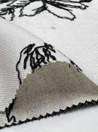 KCL524-D681 Ricamo Su Tela Di Lino E Rayon[Tessile / Tessuto] Uni Textile(Komon Studio) Sottofoto