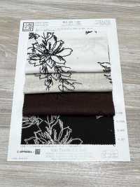 KCL524-D681 Ricamo Su Tela Di Lino E Rayon[Tessile / Tessuto] Uni Textile(Komon Studio) Sottofoto