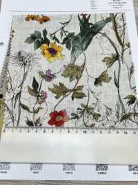 8026-780-1 Fiori Acquerellati In Lino 100%[Tessile / Tessuto] HOKKOH Sottofoto