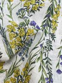 8026-790-1 Lino Loomstate A Righe A Fiori[Tessile / Tessuto] HOKKOH Sottofoto