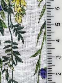 8026-790-1 Lino Loomstate A Righe A Fiori[Tessile / Tessuto] HOKKOH Sottofoto