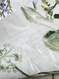 8026-790-2 Tela Di Lino Con Fiori Dipinti A Mano[Tessile / Tessuto] HOKKOH Sottofoto