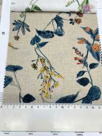 8026-790-2 Tela Di Lino Con Fiori Dipinti A Mano[Tessile / Tessuto] HOKKOH Sottofoto