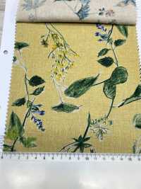 8026-790-2 Tela Di Lino Con Fiori Dipinti A Mano[Tessile / Tessuto] HOKKOH Sottofoto