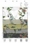 8026-790-2 Tela Di Lino Con Fiori Dipinti A Mano