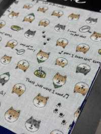 KTS6485 Stampa Shiba Inu A Doppia Garza[Tessile / Tessuto] Sottofoto