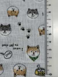 KTS6485 Stampa Shiba Inu A Doppia Garza[Tessile / Tessuto] Sottofoto