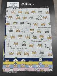 KTS6485 Stampa Shiba Inu A Doppia Garza[Tessile / Tessuto] Sottofoto