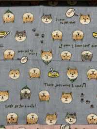KTS6485 Stampa Shiba Inu A Doppia Garza[Tessile / Tessuto] Sottofoto