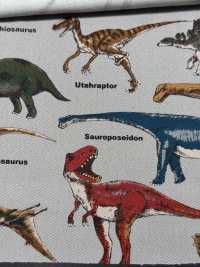 KTS6036 Stampa Dinosauro In Twill[Tessile / Tessuto] Sottofoto