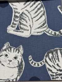 KTS7110 Stampa Su Tela Di Lino Raffigurante Un Grande Felino[Tessile / Tessuto] Sottofoto