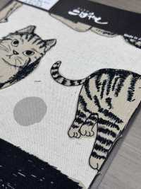 KTS7110 Stampa Su Tela Di Lino Raffigurante Un Grande Felino[Tessile / Tessuto] Sottofoto