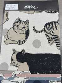 KTS7110 Stampa Su Tela Di Lino Raffigurante Un Grande Felino[Tessile / Tessuto] Sottofoto