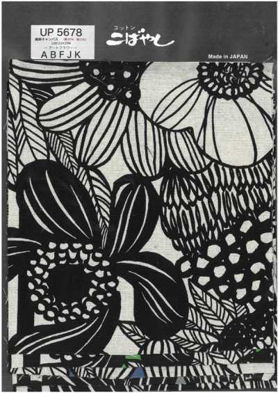 UP5678 Canvas in cotone e lino con stampa floreale artistica