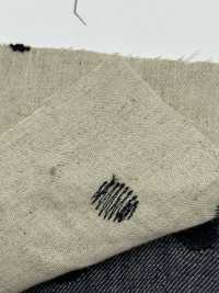 ON43698ID Ricamo In Lino E Denim Tipo Lino, 4 Pollici, A Pois (Stile Indaco)[Tessile / Tessuto] Oharayaseni Sottofoto