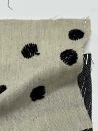 ON43698ID Ricamo In Lino E Denim Tipo Lino, 4 Pollici, A Pois (Stile Indaco)[Tessile / Tessuto] Oharayaseni Sottofoto