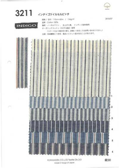 3211 Twill indaco con cimosa