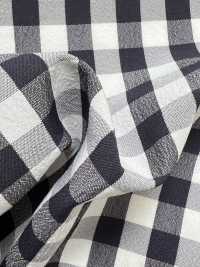 KKF1940CD-W-D2 Seersucker A Quadri Larghi[Tessile / Tessuto] Uni Textile(Komon Studio) Sottofoto