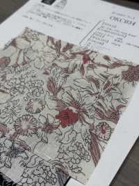 OKC034 60/Linea Stampa Floreale In Lino[Tessile / Tessuto] Oharayaseni Sottofoto