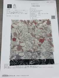 OKC034 60/Linea Stampa Floreale In Lino[Tessile / Tessuto] Oharayaseni Sottofoto