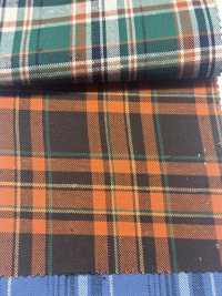 CH-6347 Twill Garzato Vintage A Quadri[Tessile / Tessuto] Tessuto Kuwamura Sottofoto