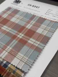 CH-6347 Twill Garzato Vintage A Quadri[Tessile / Tessuto] Tessuto Kuwamura Sottofoto