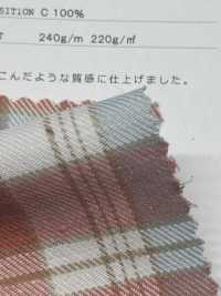 CH-6347 Twill Garzato Vintage A Quadri[Tessile / Tessuto] Tessuto Kuwamura Sottofoto