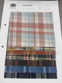 CH-6347 Twill Garzato Vintage A Quadri[Tessile / Tessuto] Tessuto Kuwamura Sottofoto