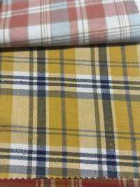 CH-6347 Twill Garzato Vintage A Quadri[Tessile / Tessuto] Tessuto Kuwamura Sottofoto